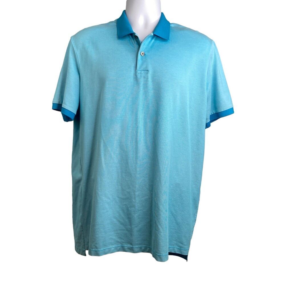 Greyson Men's Blue Polo Golf Shirt Sz L Preppy Country Club Tennis‎ Lightweight